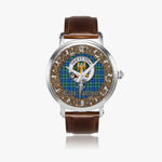 Scottish Falconer Celtic Circle Large Silver Automatic Watch Size 46mm