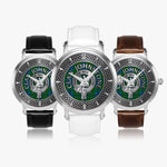 Clan Johnstone Crest & Tartan Knot Sterling Silver Unisex Automatic Watch (Silver) Size 46mm