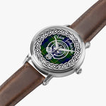 Johnson Scottish Clan Tartan Crest Badge Silver Automatic Watch Size 46mm