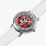 Cunningham Modern Scottish Clan Tartan Crest Badge Silver Automatic Watch Size 46mm