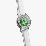 Currie surname last name Scottish Tartan Crest Silver Automatic Watch Size 46mm