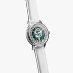 Day Davidson Scottish Clan Tartan Crest Badge Silver Automatic Watch Size 46mm