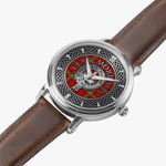 Clan Morrison Crest & Tartan Knot Sterling Silver Unisex Automatic Watch (Silver) Size 46mm