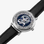 Home Scottish Clan Tartan Crest Badge Silver Automatic Watch Size 46mm