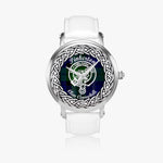 Pinkerton Scottish Clan Tartan Crest Badge Silver Automatic Watch Size 46mm