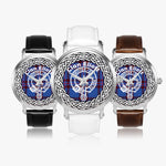 Eliott Scottish Clan Tartan Crest Badge Silver Automatic Watch Size 46mm