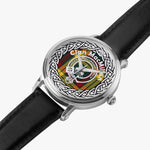 Scottish MacMillan Clan Tartan Crest Badge Silver Automatic Watch Size 46mm