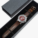 Cumming Clan Tartan Crest Badge Silver Automatic Watch Size 46mm