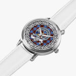 Spens Scottish Clan Tartan Crest Badge Silver Automatic Watch Size 46mm