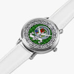 Boyle Scottish Clan Tartan Crest Badge Silver Automatic Watch Size 46mm