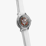 Clan MacDuff Crest & Tartan Knot Sterling Silver Unisex Automatic Watch (Silver) Size 46mm