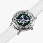 MacKie Scottish Clan Tartan Crest Badge Silver Automatic Watch Size 46mm