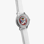 Scottish Fraser Scottish Clan Tartan Crest Badge Silver Automatic Watch Size 46mm