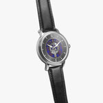 Clan Eliott Crest & Tartan Knot Sterling Silver Unisex Automatic Watch (Silver) Size 46mm