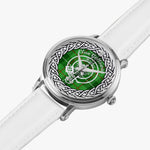 Scottish Galloway Clan Tartan Crest Badge Silver Automatic Watch Size 46mm