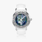 Scottish Keith Clan Tartan Crest Badge Silver Automatic Watch Size 46mm