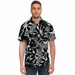 Men Hawaiian Shirt Black Tropical Hawaiian Tropical Holiday Hawaiian Men Short Sleeve Shirt