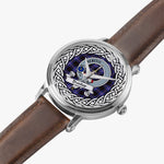 Dunlop Scottish Clan Tartan Crest Badge Silver Automatic Watch Size 46mm