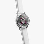 Clan MacGowan Crest & Tartan Knot Sterling Silver Unisex Automatic Watch (Silver) Size 46mm