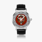 Adair Scottish Clan Tartan Crest Badge Silver Automatic Watch Size 46mm