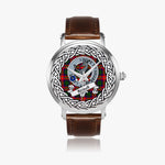 Riddell Scottish Clan Tartan Crest Badge Silver Automatic Watch Size 46mm