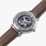 Kinnaird Scottish Clan Tartan Crest Badge Silver Automatic Watch Size 46mm
