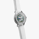 Cathcart Scottish Clan Tartan Crest Badge Silver Automatic Watch Size 46mm