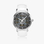Clan Anderson Crest & Tartan Knot Sterling Silver Unisex Automatic Watch (Silver) Size 46mm