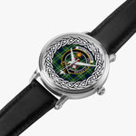 Spottiswood Scottish Clan Tartan Crest Badge Silver Automatic Watch Size 46mm