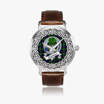 Swinton Scottish Clan Tartan Crest Badge Silver Automatic Watch Size 46mm