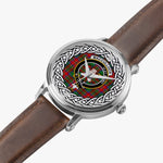 MacCulloch (McCulloch) Scottish Clan Tartan Crest Badge Silver Automatic Watch Size 46mm