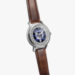 Scottish Angus Modern Clan Tartan Crest Badge Silver Automatic Watch Size 46mm