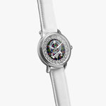 MacLennan Scottish Clan Tartan Crest Badge Silver Automatic Watch Size 46mm