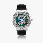 Kirkpatrick Scottish Clan Tartan Crest Badge Silver Automatic Watch Size 46mm