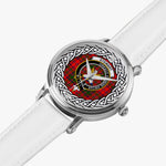 Stewart (High Stewards) Scottish Clan Tartan Crest Badge Silver Automatic Watch Size 46mm