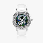 Newlands Scottish Clan Tartan Crest Badge Silver Automatic Watch Size 46mm