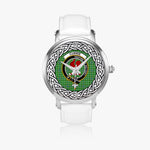 Currie Scottish Clan Tartan Crest Badge Silver Automatic Watch Size 46mm
