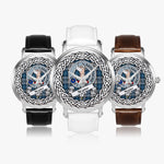 Napier Scottish Clan Tartan Crest Badge Silver Automatic Watch Size 46mm
