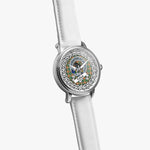 Pollock Scottish Clan Tartan Crest Badge Silver Automatic Watch Size 46mm