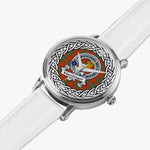 MacGregor Scottish Clan Tartan Crest Badge Silver Automatic Watch Size 46mm