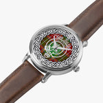 Scottish Baxter Clan Tartan Crest Badge Silver Automatic Watch Size 46mm