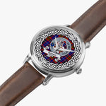 Trotter Scottish Clan Tartan Crest Badge Silver Automatic Watch Size 46mm