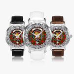 Fairlie Scottish Clan Tartan Crest Badge Silver Automatic Watch Size 46mm