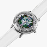 Davis Scottish Clan Tartan Crest Badge Silver Automatic Watch Size 46mm