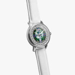 Davis Scottish Clan Tartan Crest Badge Silver Automatic Watch Size 46mm