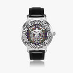 Taylor Scottish Clan Tartan Crest Badge Silver Automatic Watch Size 46mm