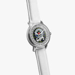 Colquhoun Scottish Clan Tartan Crest Badge Silver Automatic Watch Size 46mm