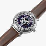 Scottish Guthrie Modern Clan Tartan Crest Badge Silver Automatic Watch Size 46mm