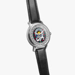 Jardine Scottish Clan Tartan Crest Badge Silver Automatic Watch Size 46mm