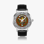 Callander Scottish Clan Tartan Crest Badge Silver Automatic Watch Size 46mm
